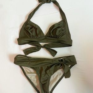 J.CREW Green Tie Bikini!